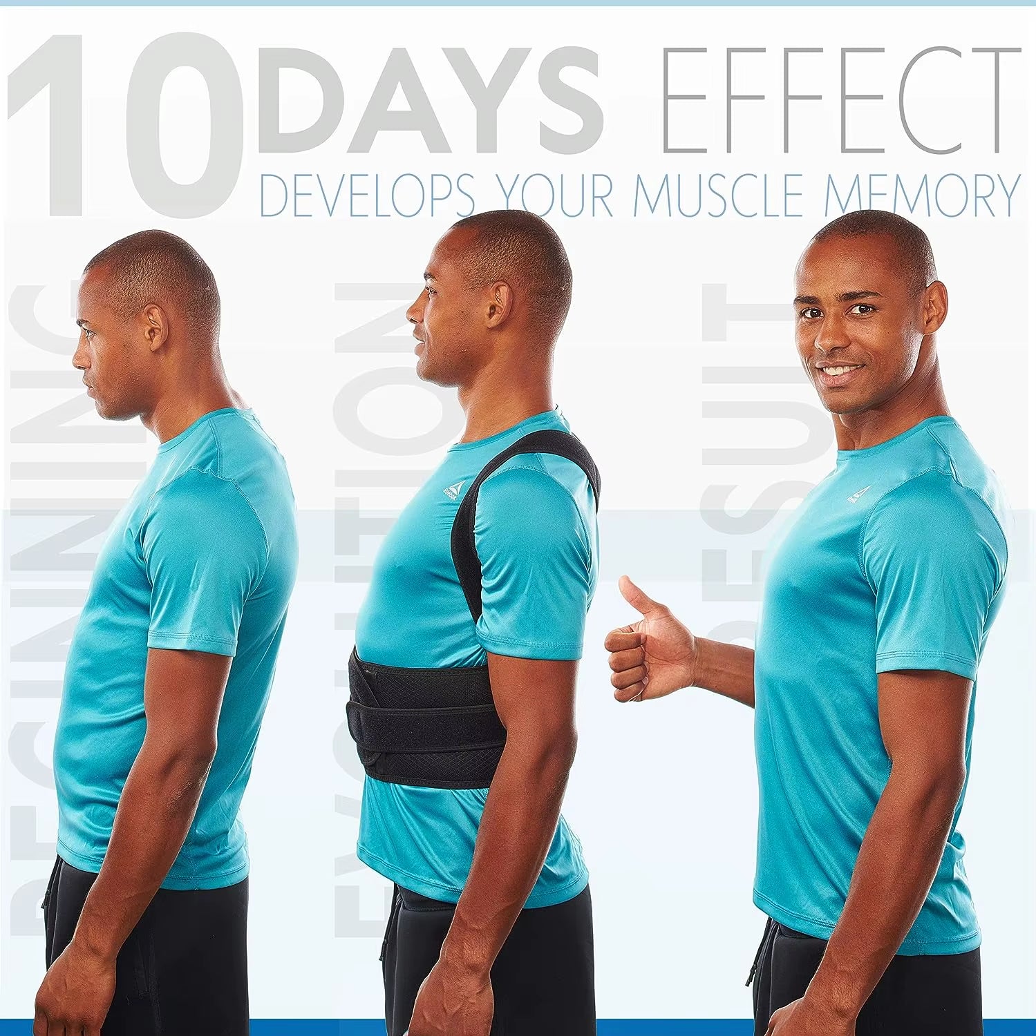 Back Brace Posture Support for Women and Men, Shoulder Straightener, Adjustable Full Back Support for Upper and Lower Back