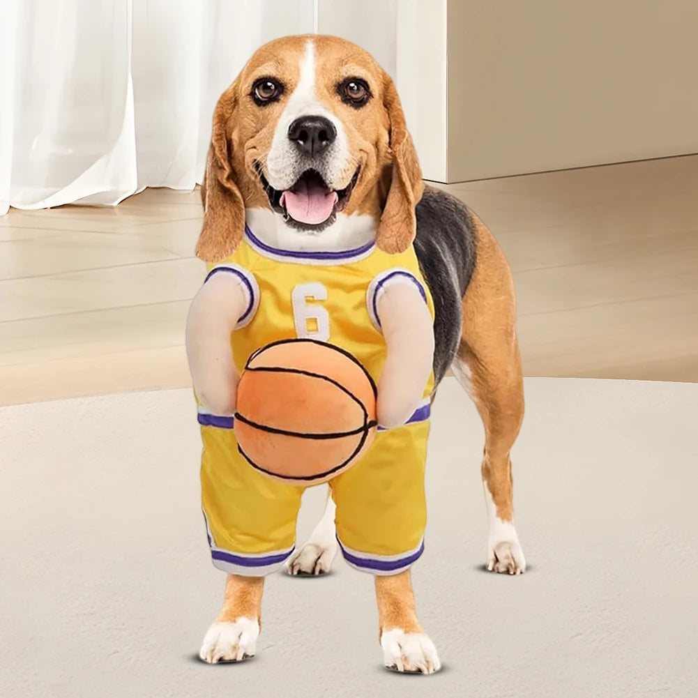 Dog Basketball Costume with Ball