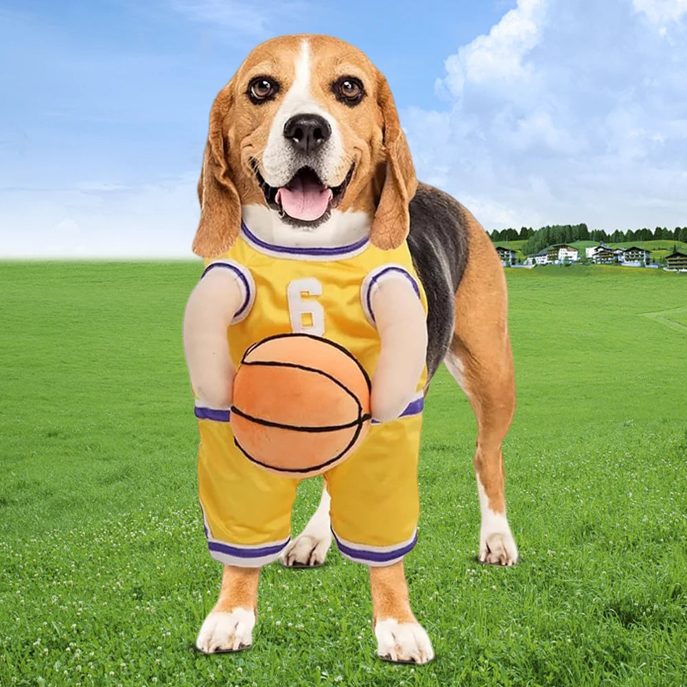 Dog Basketball Costume with Ball