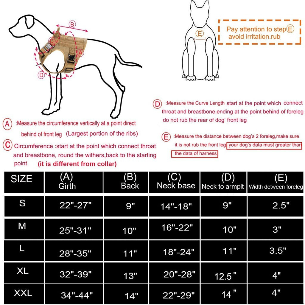 Vest Nylon Water Repellent Tactical Training German Shepherd Dog Chest Strap Explosion-Proof